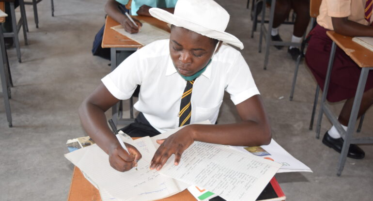Students learning in class